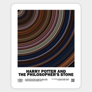 minimal_HP and The_Philosopher's_Stone Abstract Circular Art Movie Sticker